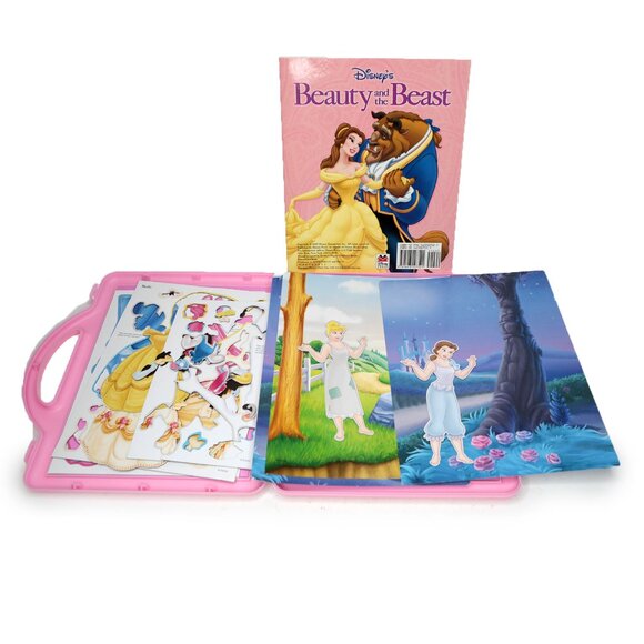Disney Belle & Cinderella Enchanted Fashions: A Magnetic Book & Playset Pink - Picture 6 of 14